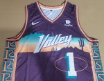 NBA 1 Booker Phoenix Suns fashion design Maillot Violet imprimé